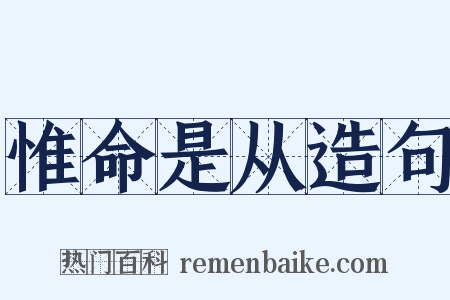 惟命是从造句是什么意思的图片